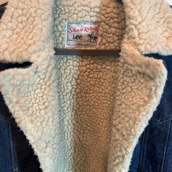 Vtg 70s Mens Lee STORM RIDER Denim Sherpa Lined Western Chore Jacket Coat Sz LL - Picture 6 of 7
